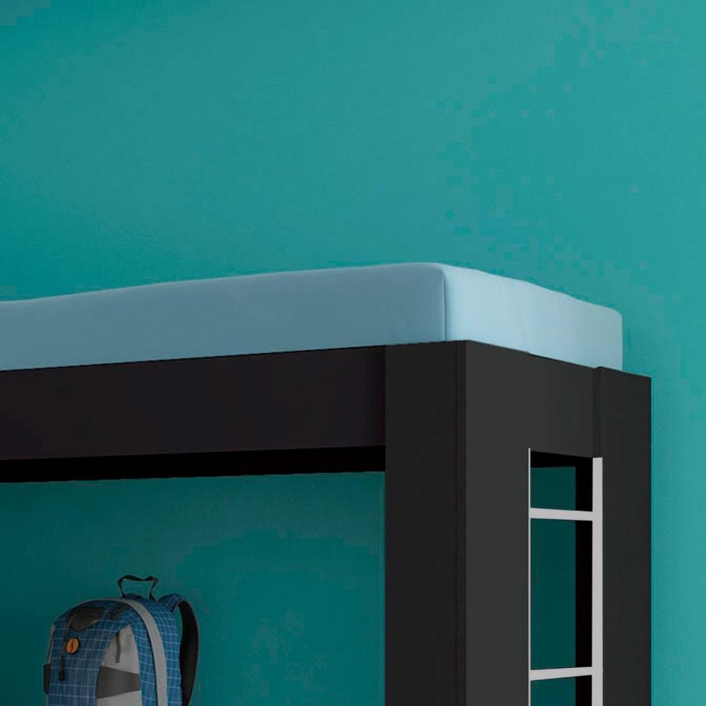 Treliche com Baú 1 Porta 2 Nichos CM-15 Ditália Móveis Preto