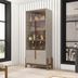 Miniatura Cristaleira Lizz Casa D Off White/Cedro