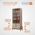Miniatura Cristaleira Lizz Casa D Off White/Cedro