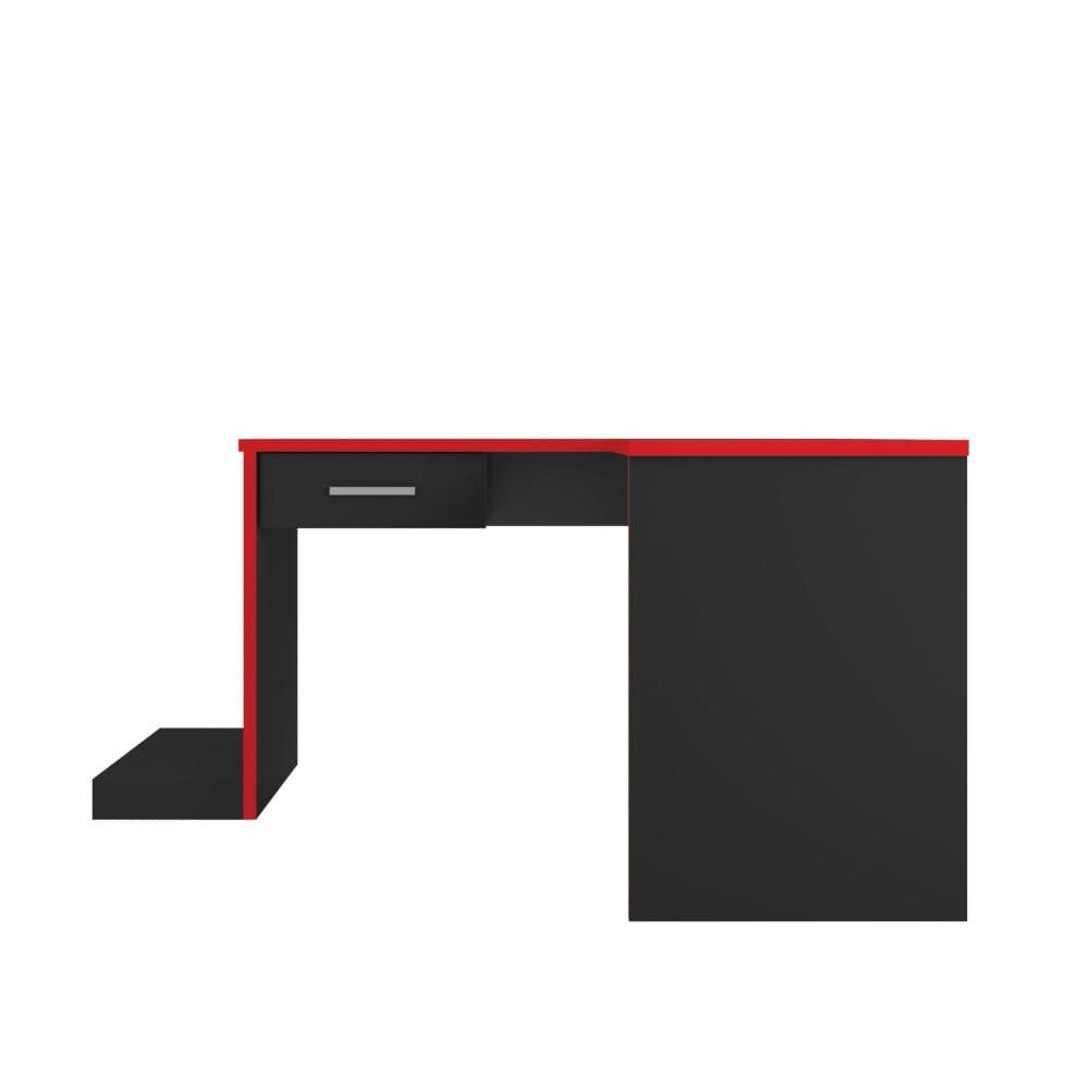 Mesa Gamer em L DRX9000 Espresso Móveis Preto/Vermelho