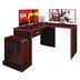 Miniatura Mesa Gamer em L DRX9000 Espresso Móveis Preto/Vermelho