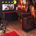 Miniatura Mesa Gamer em L DRX9000 Espresso Móveis Preto/Vermelho