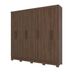 Miniatura Guarda Roupa Casal 8 Portas 4 Gavetas Toscano Briz Castanho HP