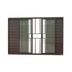 Miniatura Janela Janela Veneziana Confort 6 Folhas com Grade Vidro Liso 120cm x 150cm Brimak Corten