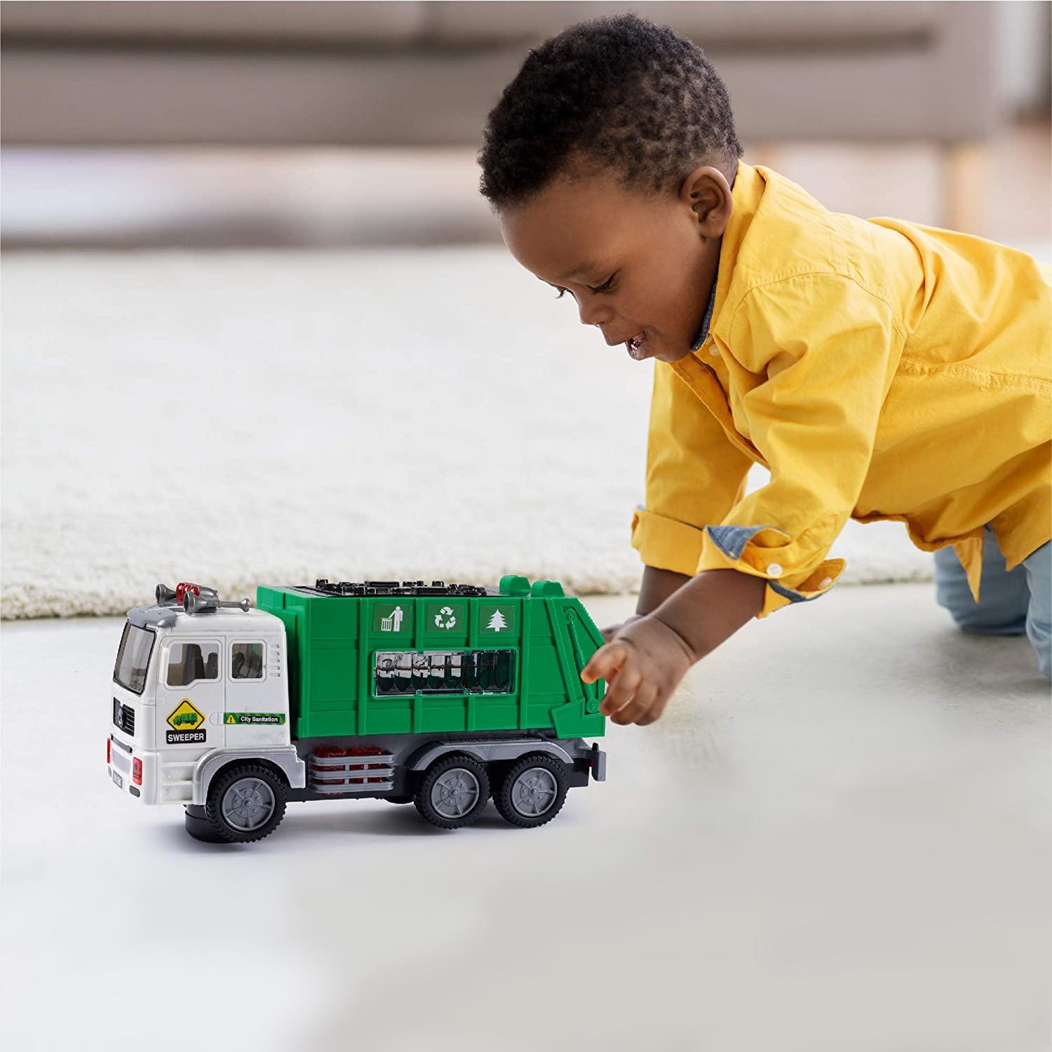 Brinquedo Infantil Caminhão Coletor De Lixo Som E Luzes 4d na