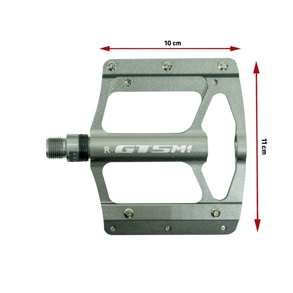 Pedal Alumínio Plataforma Flat Inglesa Rosca Profissional Br