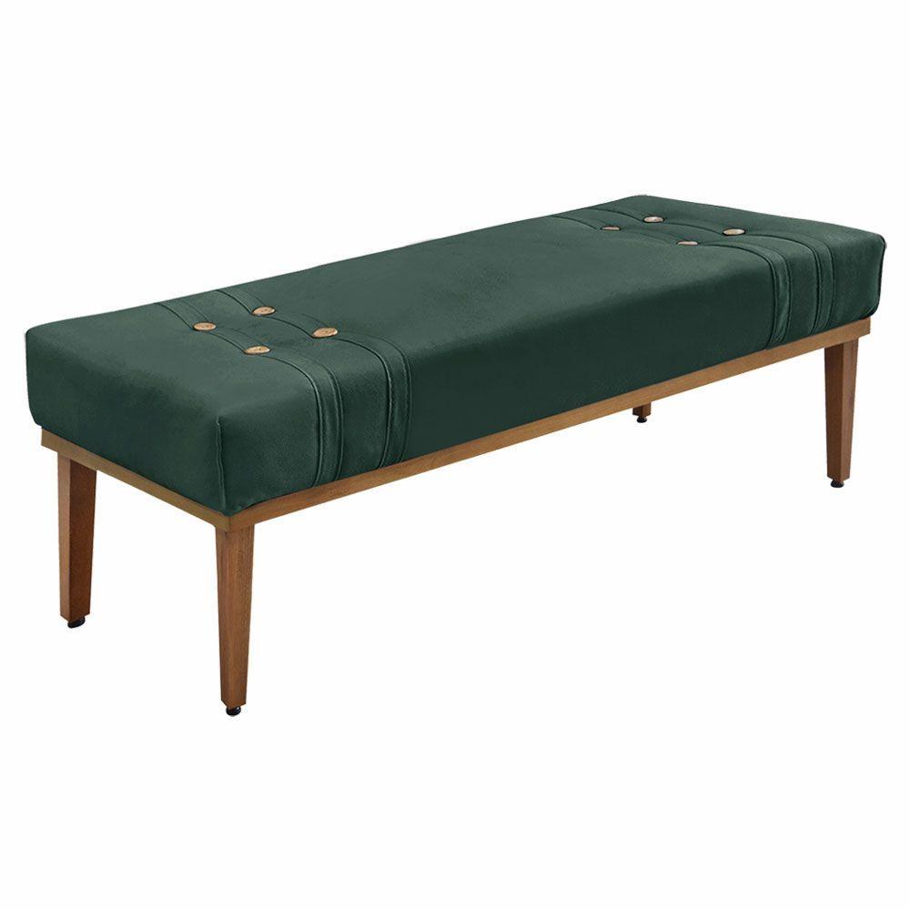 Kit Cabeceira Recamier Casal 1,40M Verde Floresta
