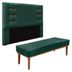 Miniatura Kit Cabeceira Recamier Casal 1,40M Verde Floresta