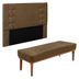 Miniatura Kit Cabeceira Recamier Queen 1,60M Suede Caramelo