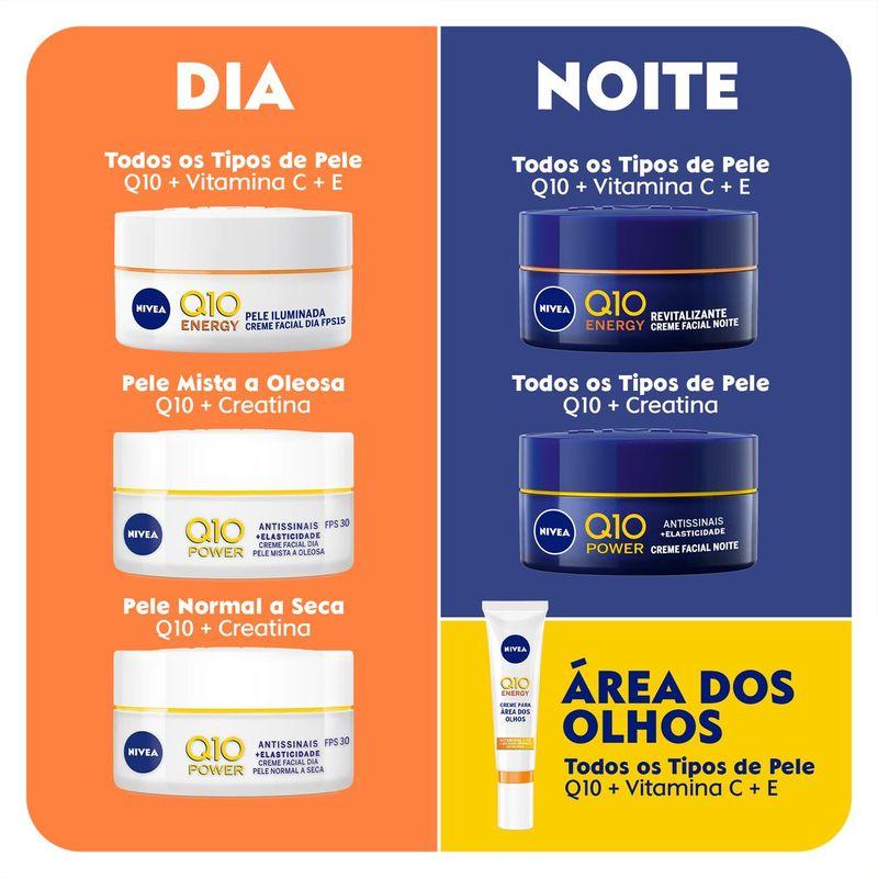 NIVEA Creme Facial Antissinais Q10 Power Dia FPS 30 Pele Mista a Oleosa 50g  50g