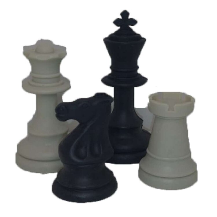 Jogo de peças para xadrez com plástico com rei 9,5CM - BOTTICELLI
