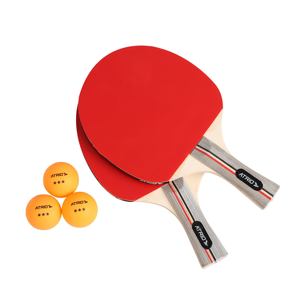 Kit Ping-Pong 2 Raquetes + 3 Bolinhas Bel