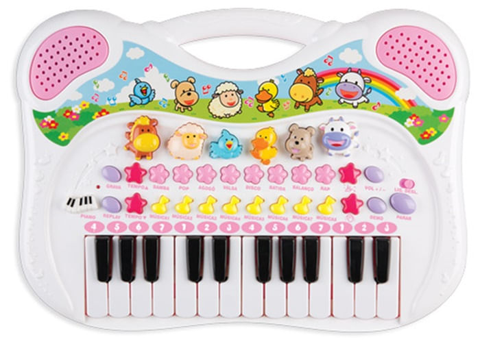 Teclado Infantil Musical Bichos - Piano Animal - SETOR STORE