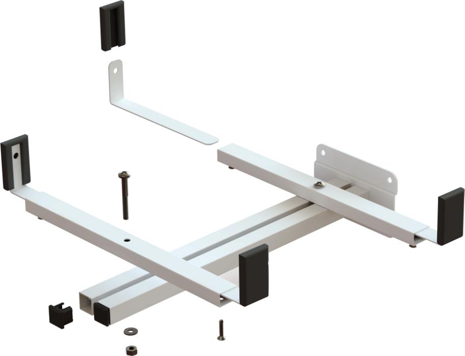 Suporte Para Forno Microondas E Lava Louça 30 a 64 cm - Pintura Epóxi na cor Branca - 12 meses contra defeito de fa. - C = 40 x L = 30 cm - 30 kg - 40 cm
