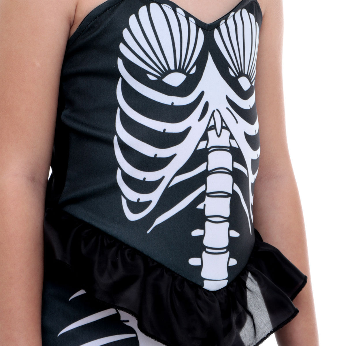 Fantasia Sereia Infantil Esqueleto de Halloween em Promoção na