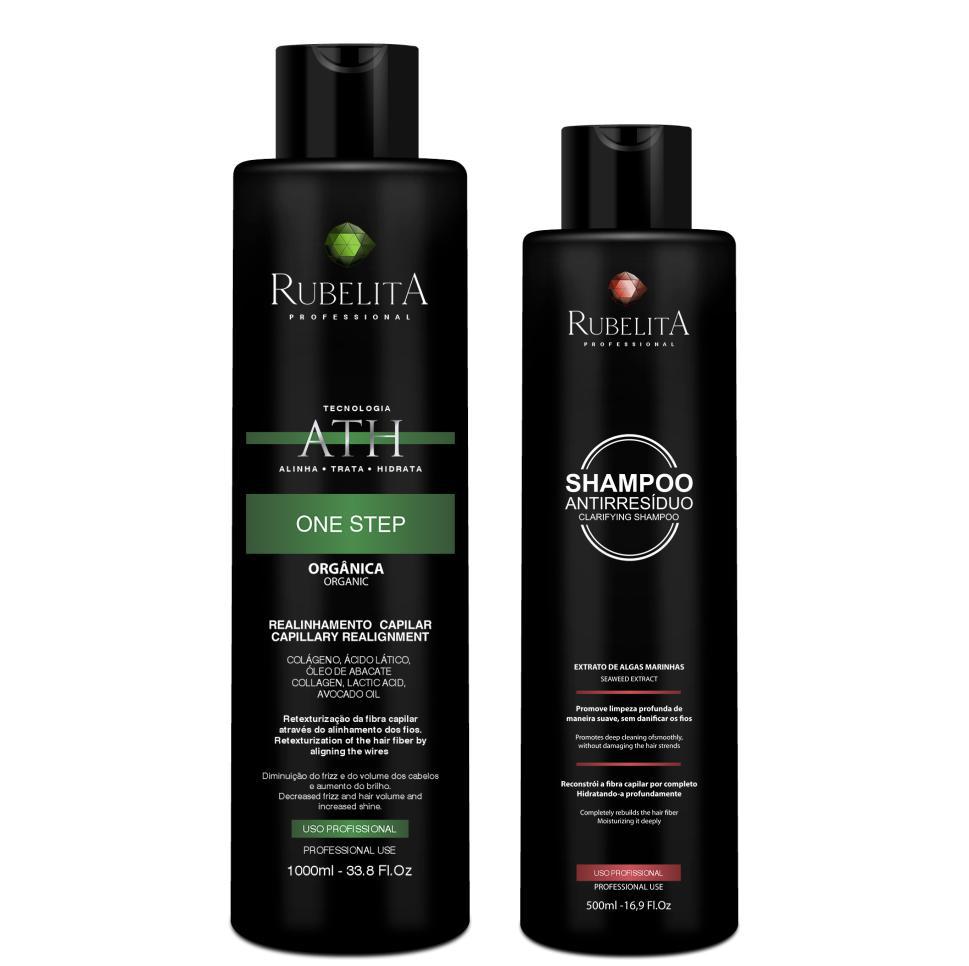 Kit Rubelita One Step 1L + Shampoo Anti Resíduo 500Ml Garrafa