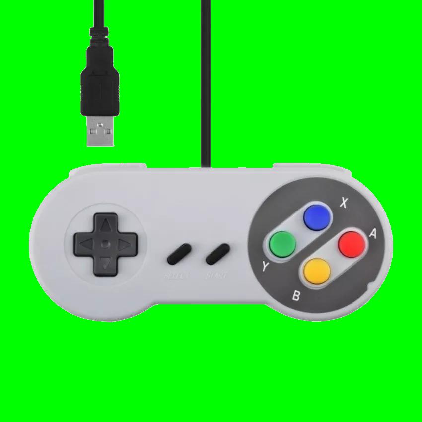 Controle Usb Super Nintendo Snes Para Computador Pc Mac Emulador